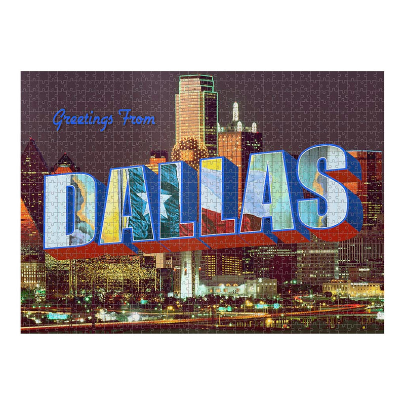 Greetings From Dallas Postcard Jigsaw Puzzle