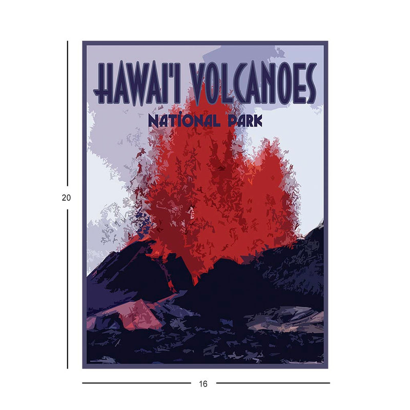 Vintage stylized Volcanoes National Park Jigsaw Puzzle