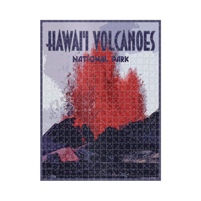 Vintage stylized Volcanoes National Park Jigsaw Puzzle