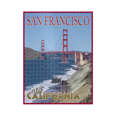 Vintage stylized Golden Gate Bridge Jigsaw Puzzle