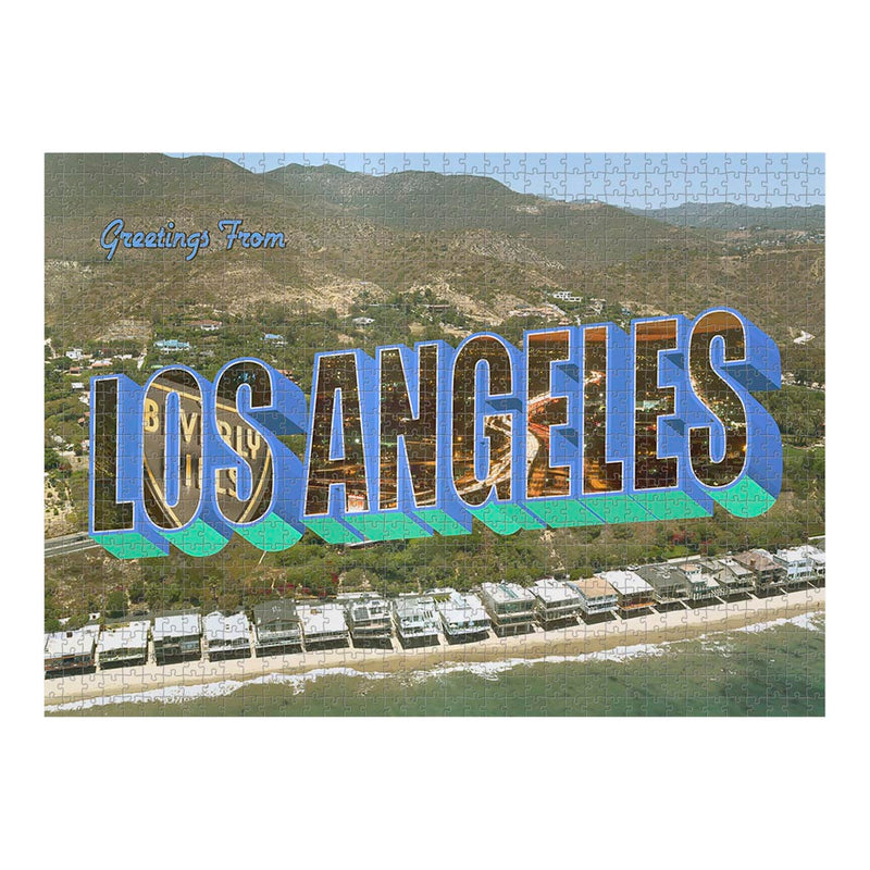 Greetings From Los Angeles Postcard Jigsaw Puzzle
